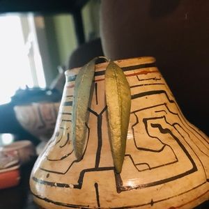 Michael Michaud Bronze Eucalyptus Earrings